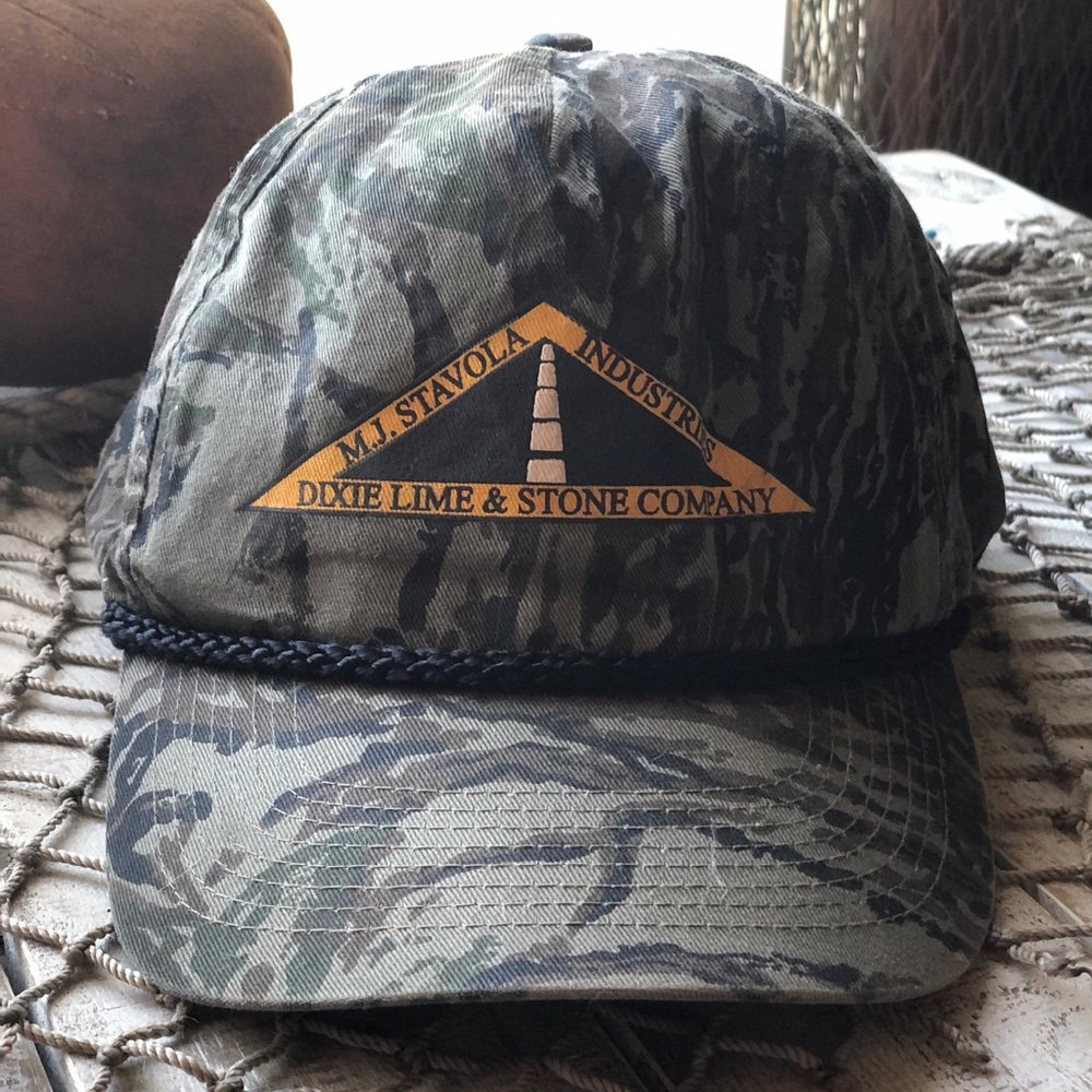 MJ Stavola Ind Dixie Lime & Stone Co Tree Camo Hat